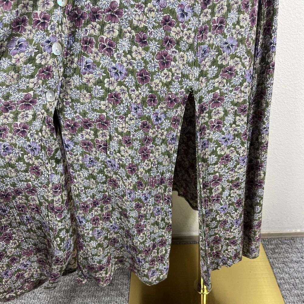 Vintage Betsy Lauren Dress Womens Medium Ditsy Floral Maxi Boho 90s Cottagecore - Picture 6 of 9